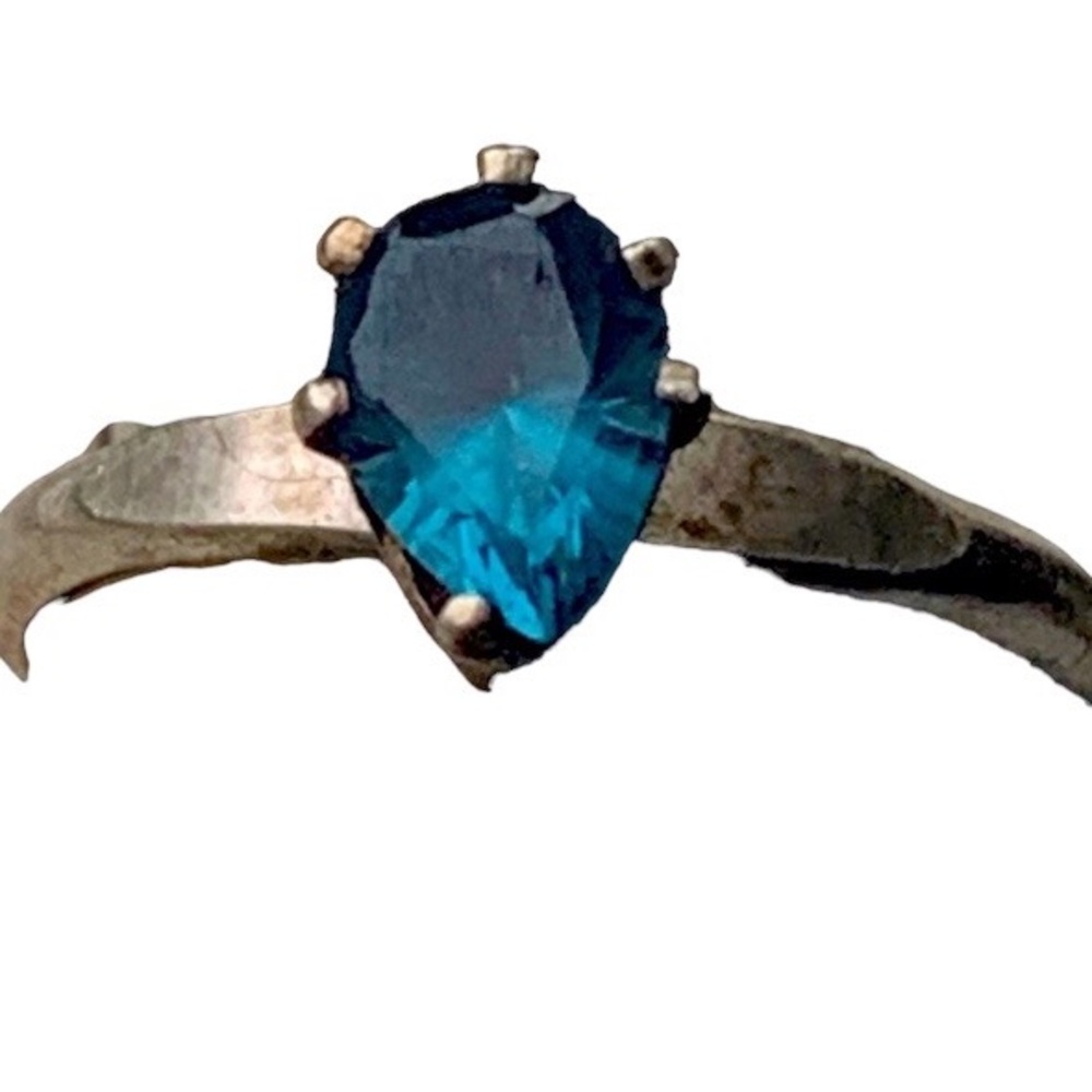 Sterling Silver Aquarium Blue Ring